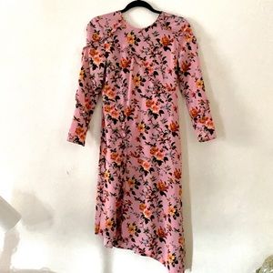 Topshop floral pink ruffle dress for fall